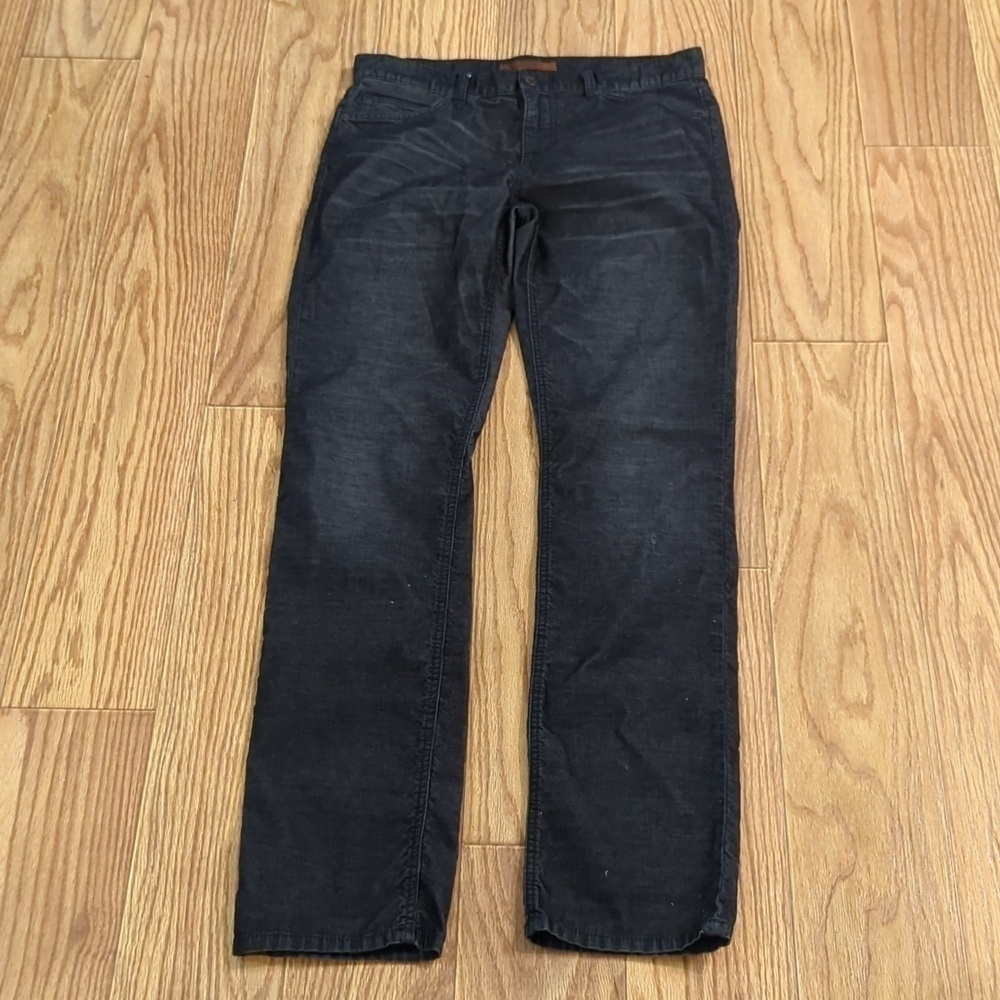 Joe's Jeans Indigo Corduroy Pants Straight Leg Dark Academia Fall Women Size 32"